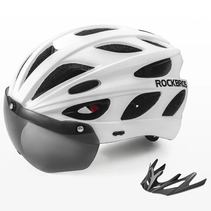 Capacete com Lente Removível para Ciclismo