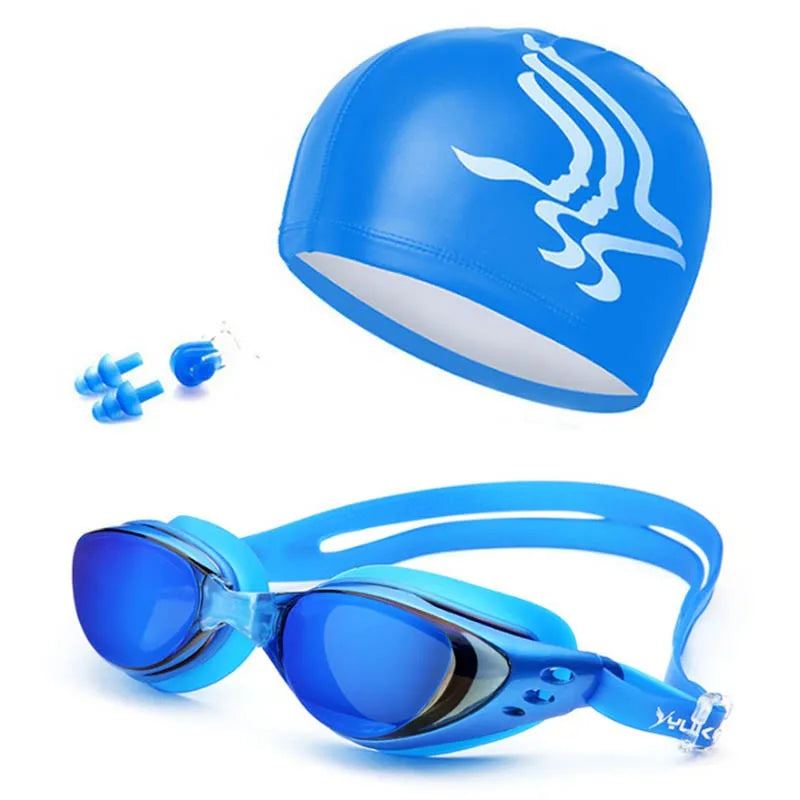 Kit Natação Óculos Profissional Unissex Anti-nevoeiro UV - EnduraFit