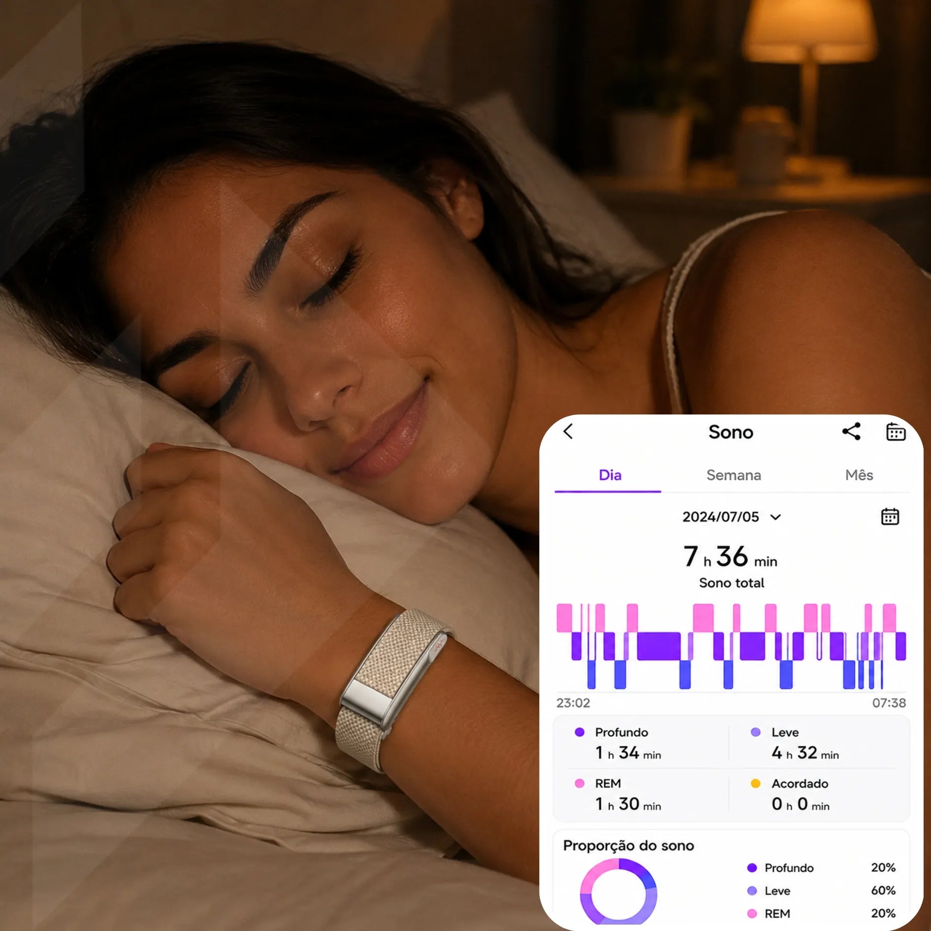 Pulseira Inteligente Sem Tela Loop Life – Sono, Saúde e Performance