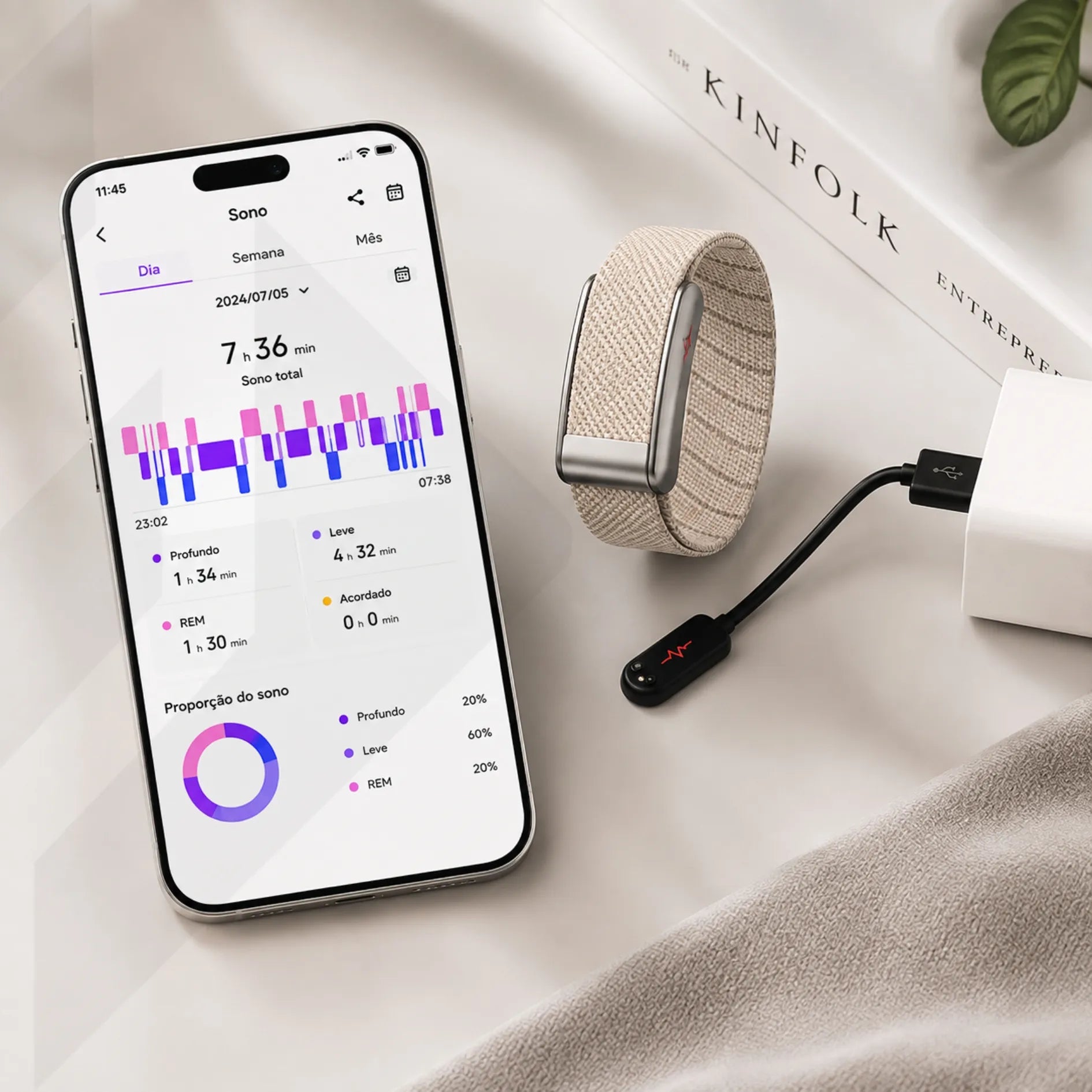Pulseira Inteligente Sem Tela Loop Life – Sono, Saúde e Performance