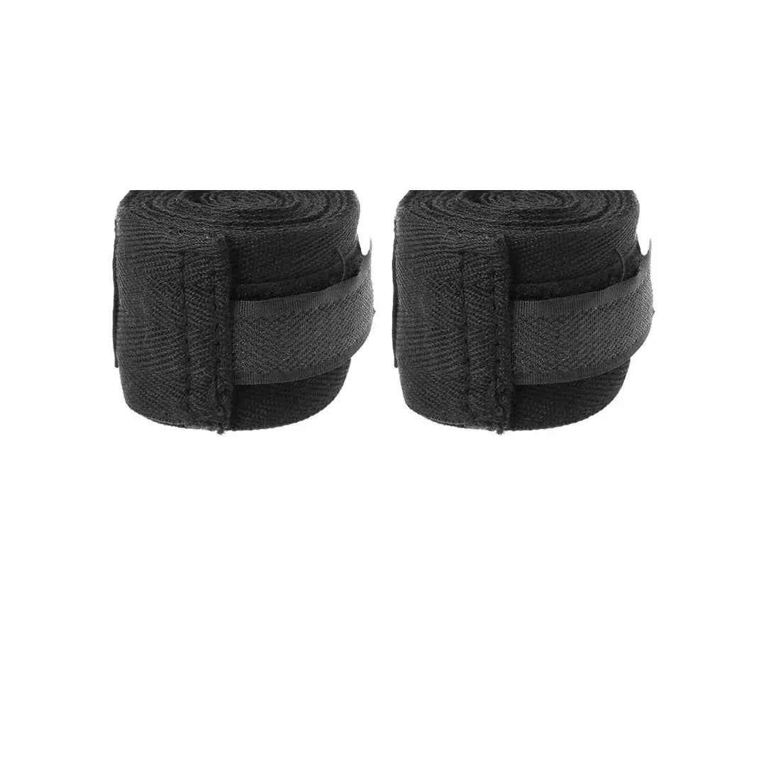 Par de Bandagem de Boxe Endurafit preta enrolada