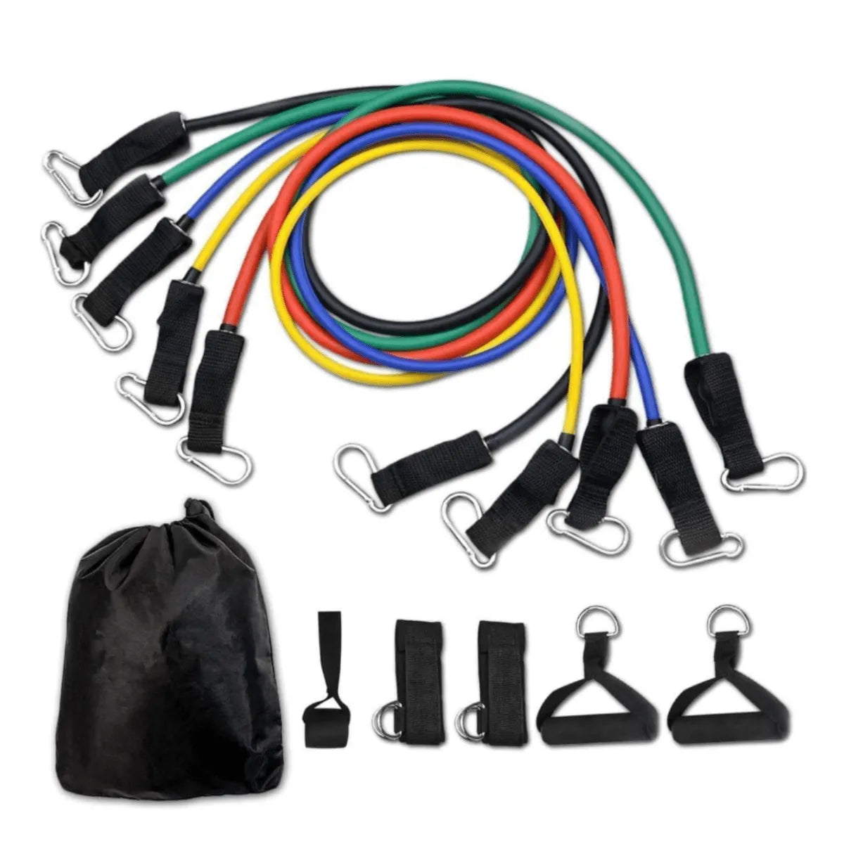 Kit Extensores Elásticos para Treino Funcional em Casa - EnduraFit