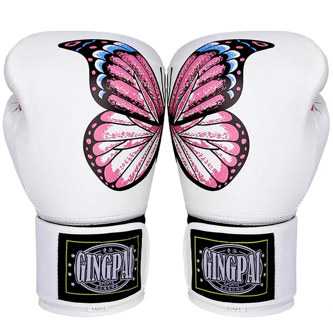 Luva de Boxe Feminina Butterfly Endurafit com estampa de borboleta rosa