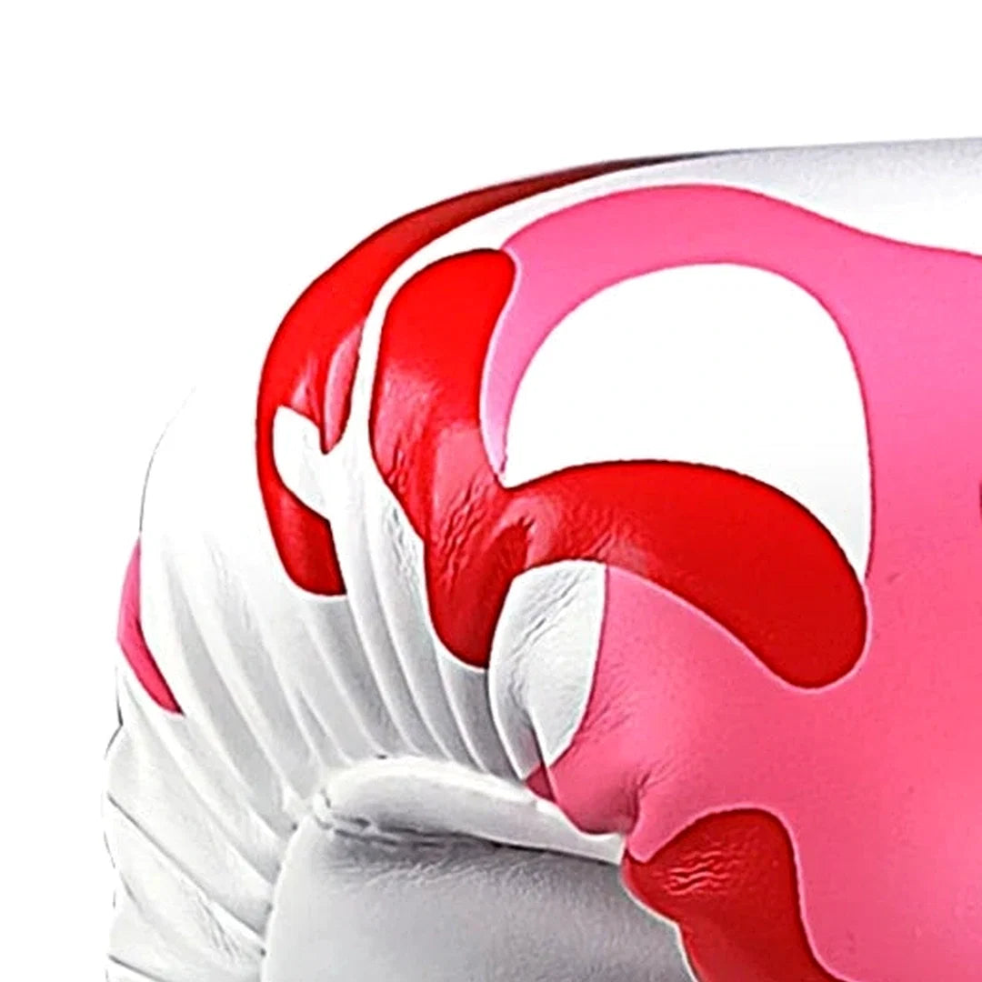 Close do acabamento e palma da Luva de Boxe Infantil 4oz Endurafit vermelha