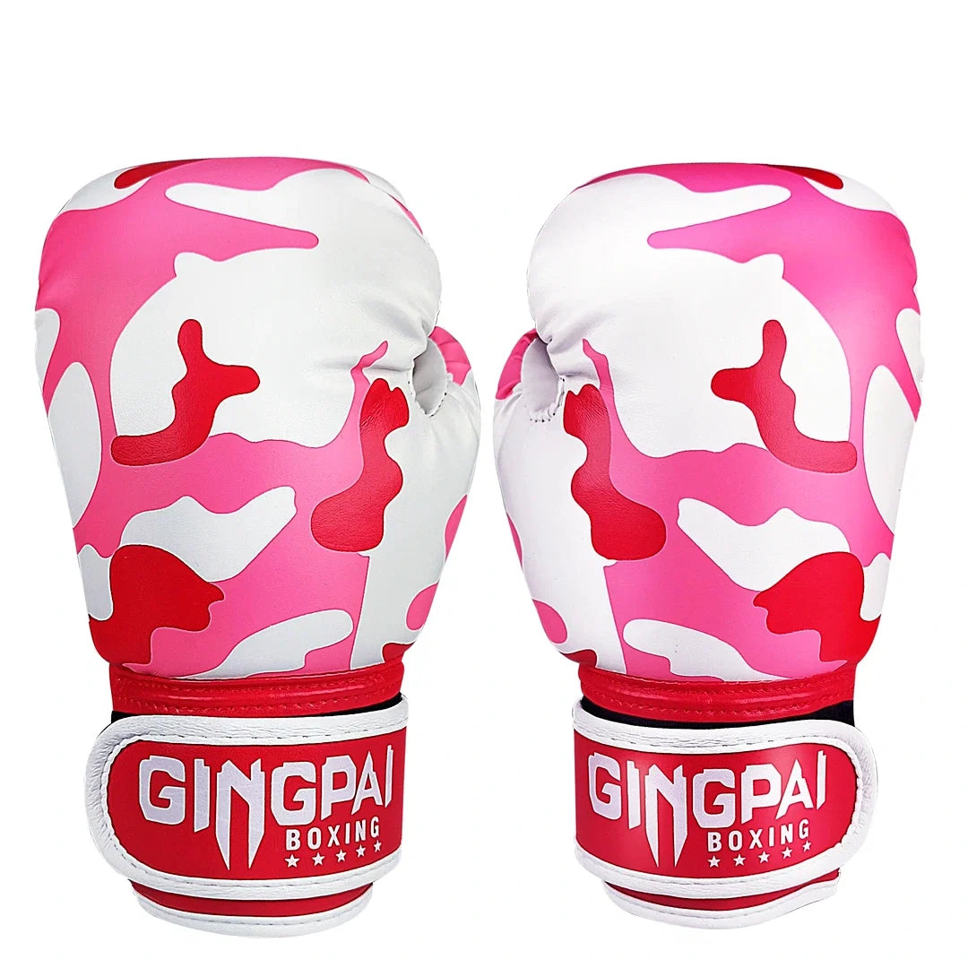Dorso da Luva de Boxe Infantil 4oz Endurafit vermelha camuflada