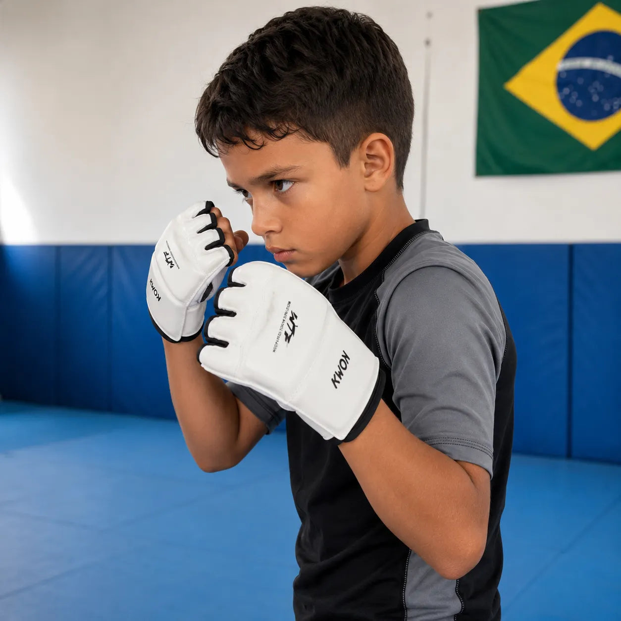 Luva de Boxe Infantil Meia Mão para Taekwondo