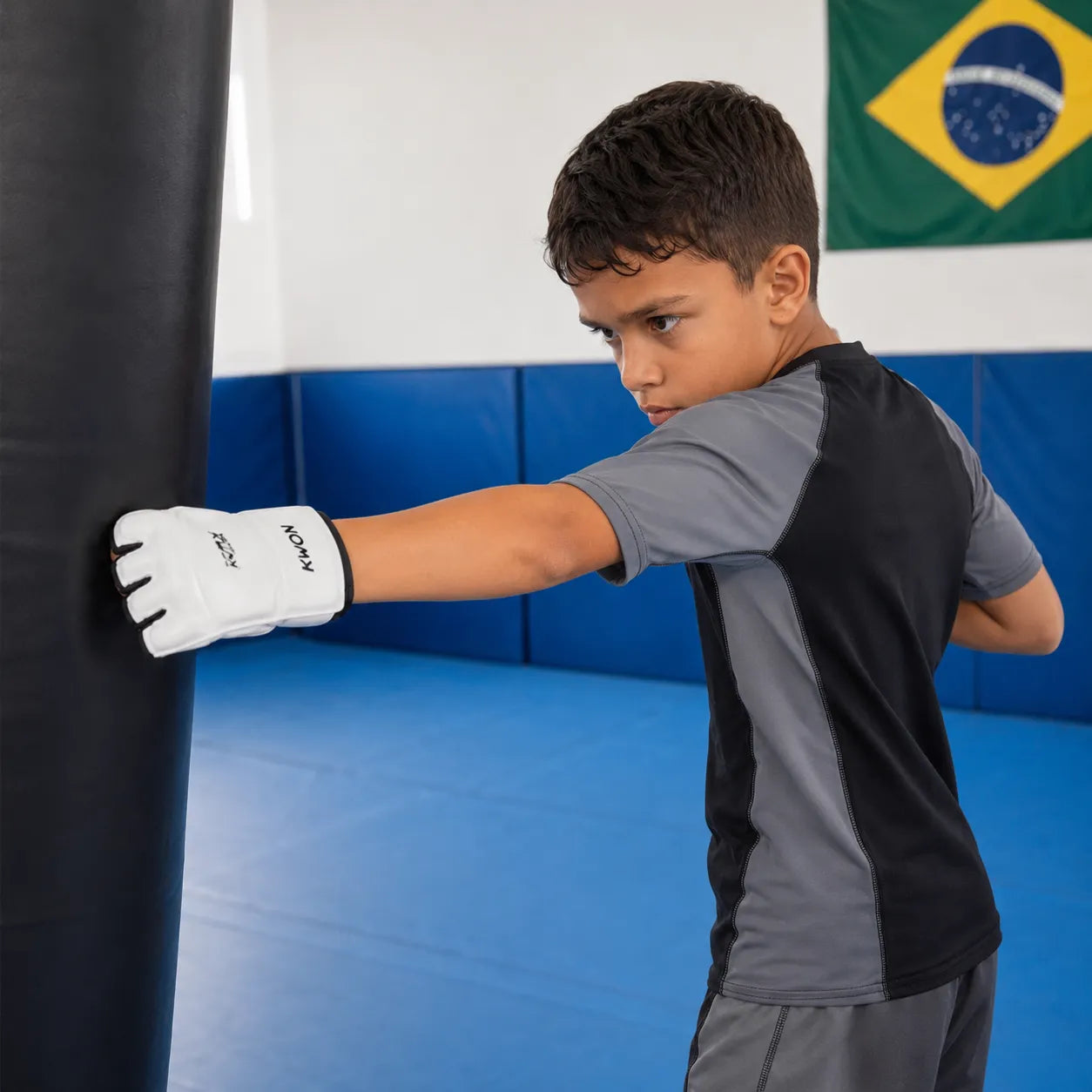 Luva de Boxe Infantil Meia Mão para Taekwondo