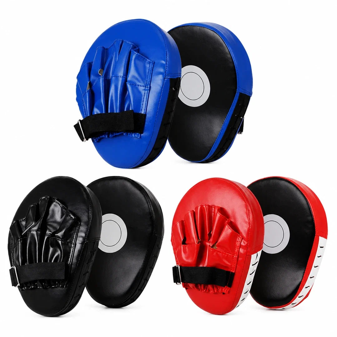 Manopla de Foco Endurafit 2 peças em cores azul, preto e vermelho sobre fundo branco